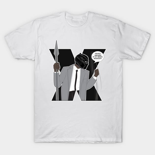 The Black Panther X T-Shirt by WigleyAve